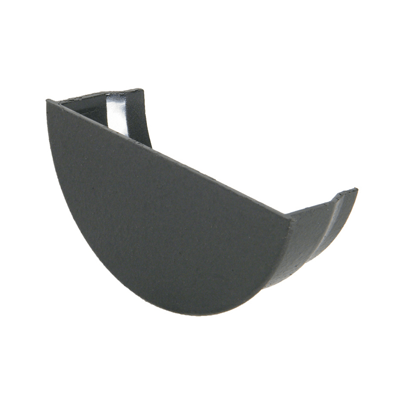 Floplast 112mm Half Round Cast Iron Effect Internal Stopend  image