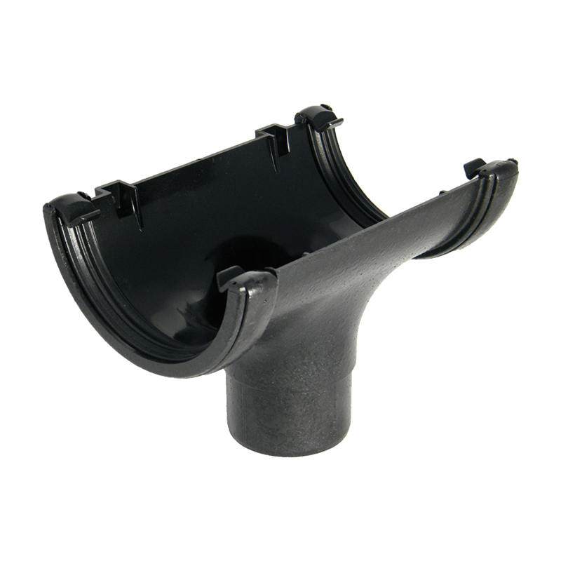 Floplast 112mm Half Round Cast Iron Effect Running Outlet  image