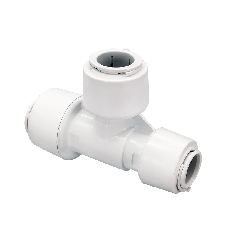 FloPlast 28mm Push Fit Flofit+ Reducing Tee 28x22x28 Pack of 2 image