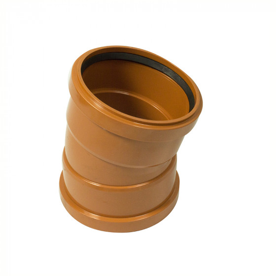 FloPlast 110mm Underground 15° Double Socket Bend  image