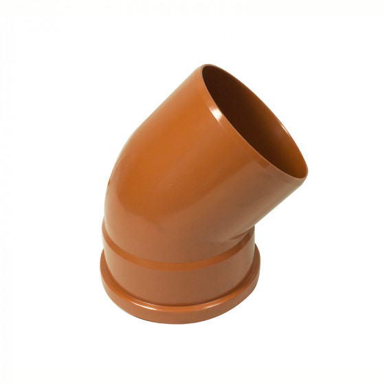 FloPlast 110mm Underground 45° Single Socket Bend  image