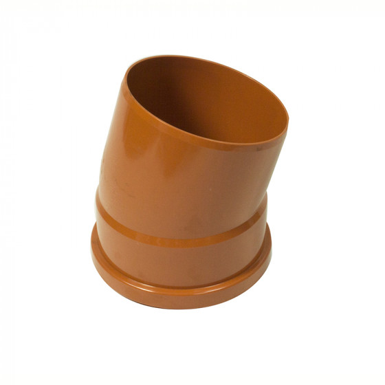 FloPlast 110mm Underground 15° Single Socket Bend  image