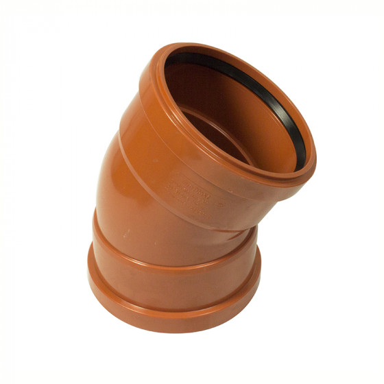 FloPlast 110mm Underground 30° Double Socket Bend  image