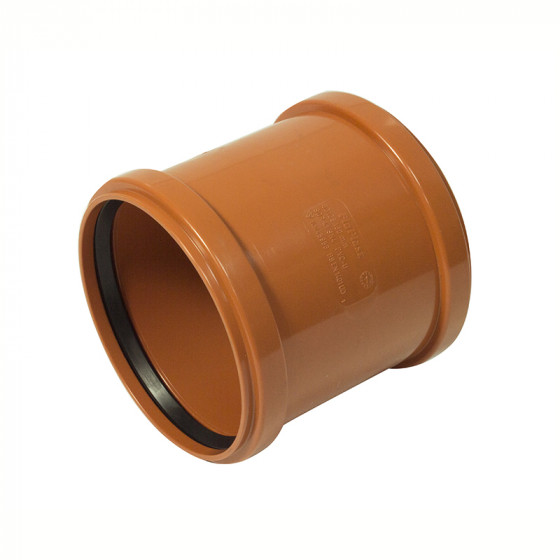 FloPlast 110mm Underground Double Socket Coupling  image