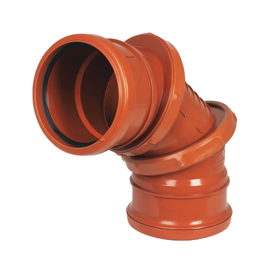 FloPlast 110mm Underground 0-90° Double Socket Adjustable Bend  image