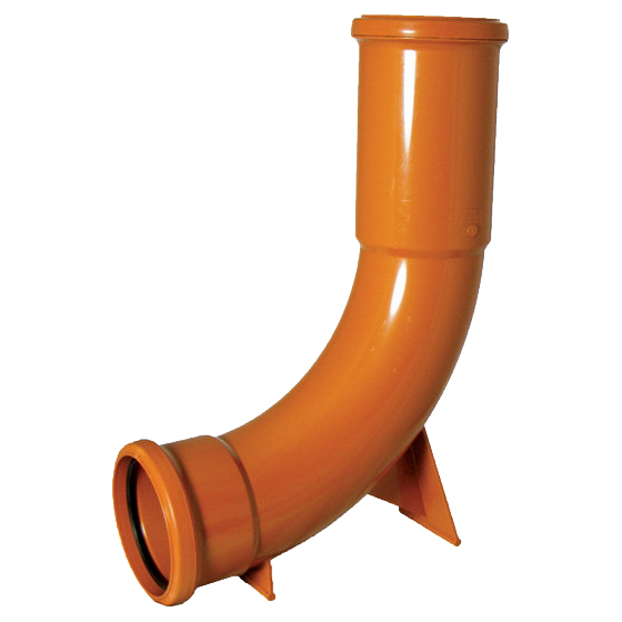 FloPlast 110mm Underground 87.5° Double Socket Settlement Rest Bend image