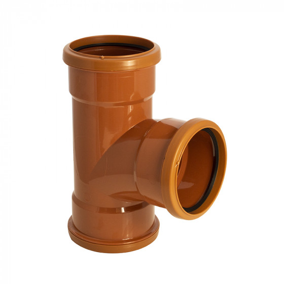 FloPlast 110mm Underground 87.5° Triple Socket Junction  image