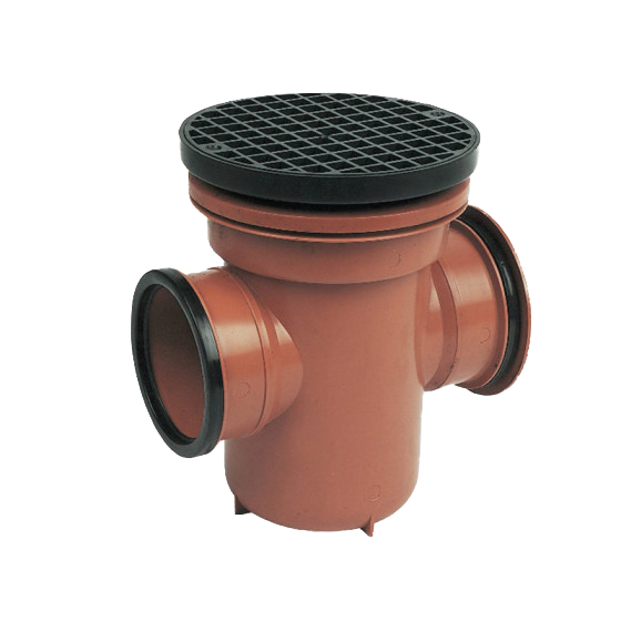 FloPlast 110mm Underground Back Inlet Bottle Gully (Circular Grid)  image