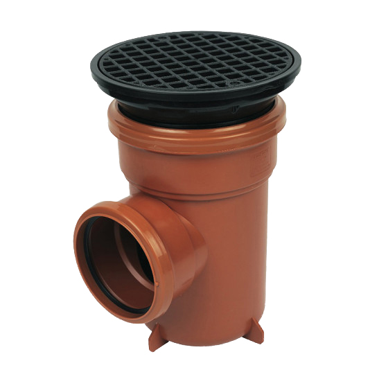 FloPlast 110mm Underground Bottle Gully (Circular Grid)  image