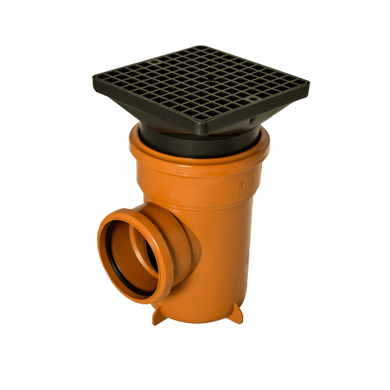 FloPlast 110mm Underground Bottle Gully (Square Grid)  image