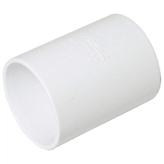 FloPlast 32mm ABS Solvent Weld Waste White Straight Coupling image