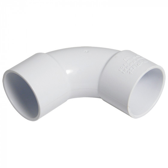 FloPlast 40mm ABS 92.5° Solvent Weld Waste White Swept Bend image