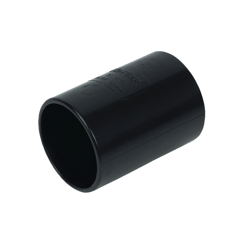 FloPlast 40mm ABS Solvent Weld Waste Black Straight Coupling image