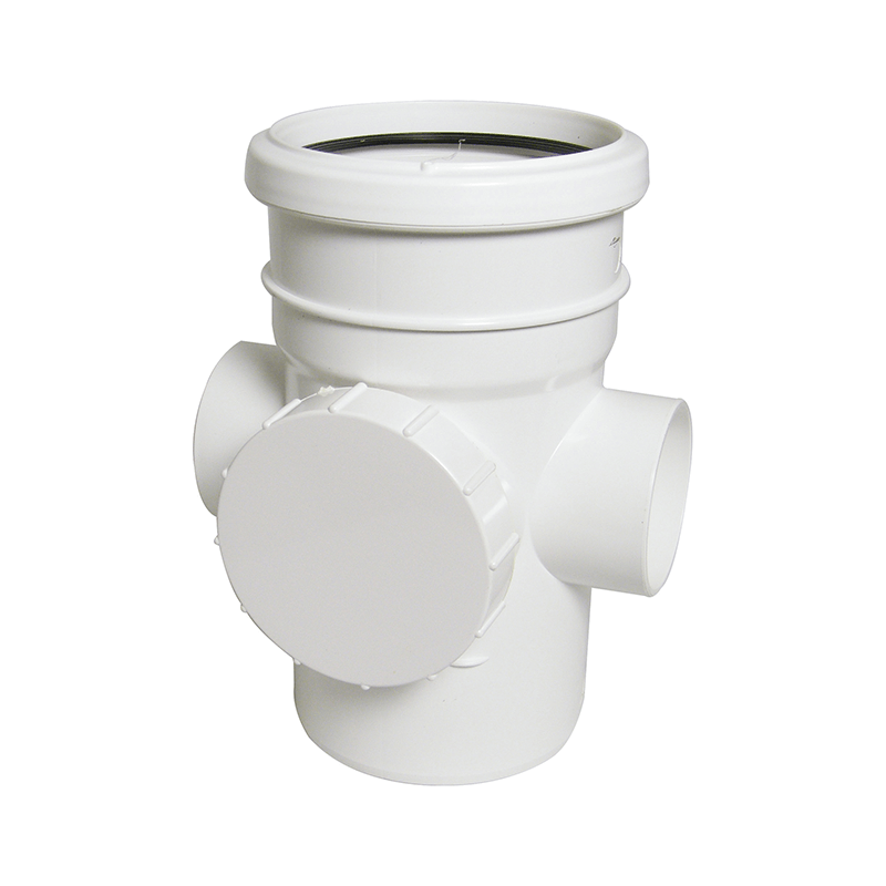 FloPlast 110mm White Single Socket Soil Access Pipe  image