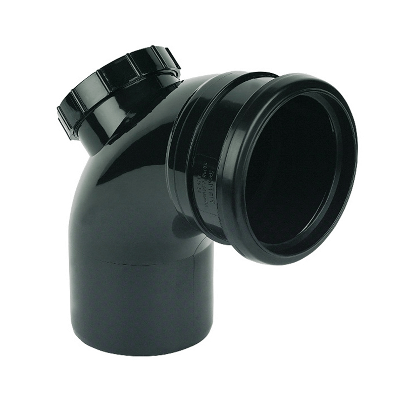FloPlast 92.5° Black Soil Pipe Access Bend  image
