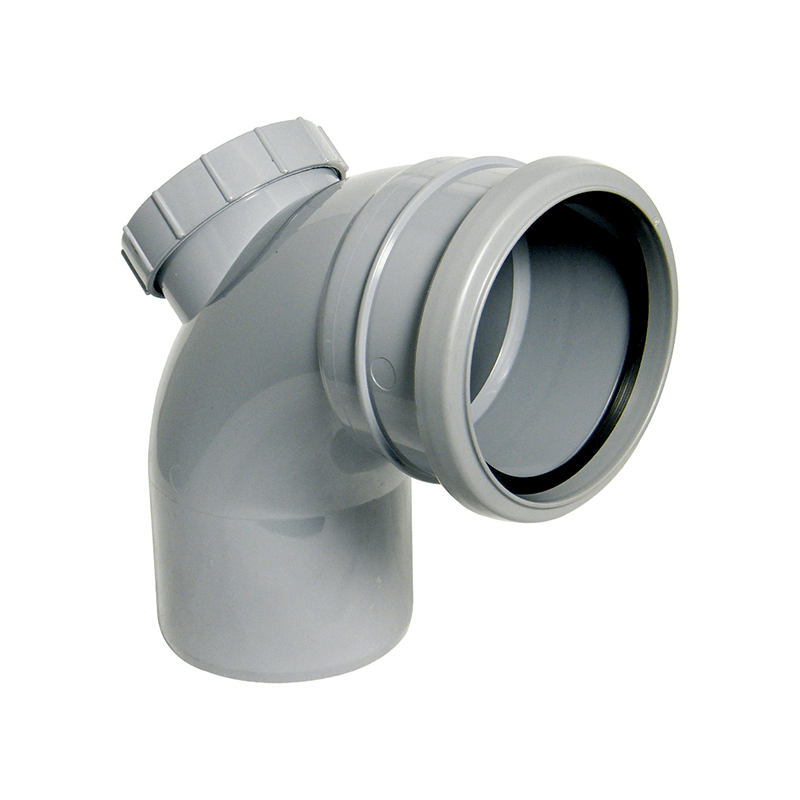 FloPlast 92.5° Grey Soil Pipe Access Bend  image
