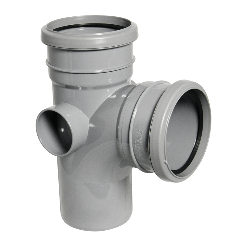 FloPlast 92.5° Grey Soil Pipe Branch  image