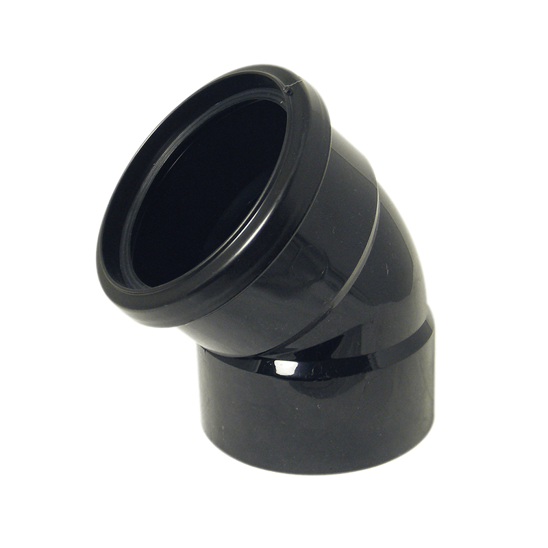 FloPlast 135° Black Soil Pipe Offset Bend (Top)  image