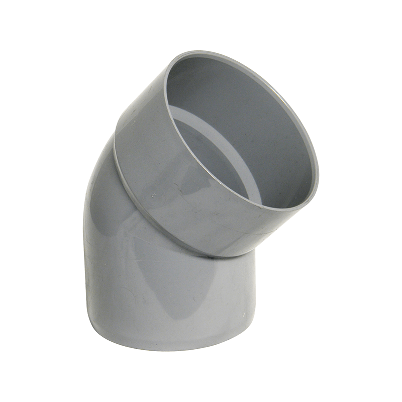 FloPlast 135° Grey Soil Pipe Offset Bend (Bottom)  image