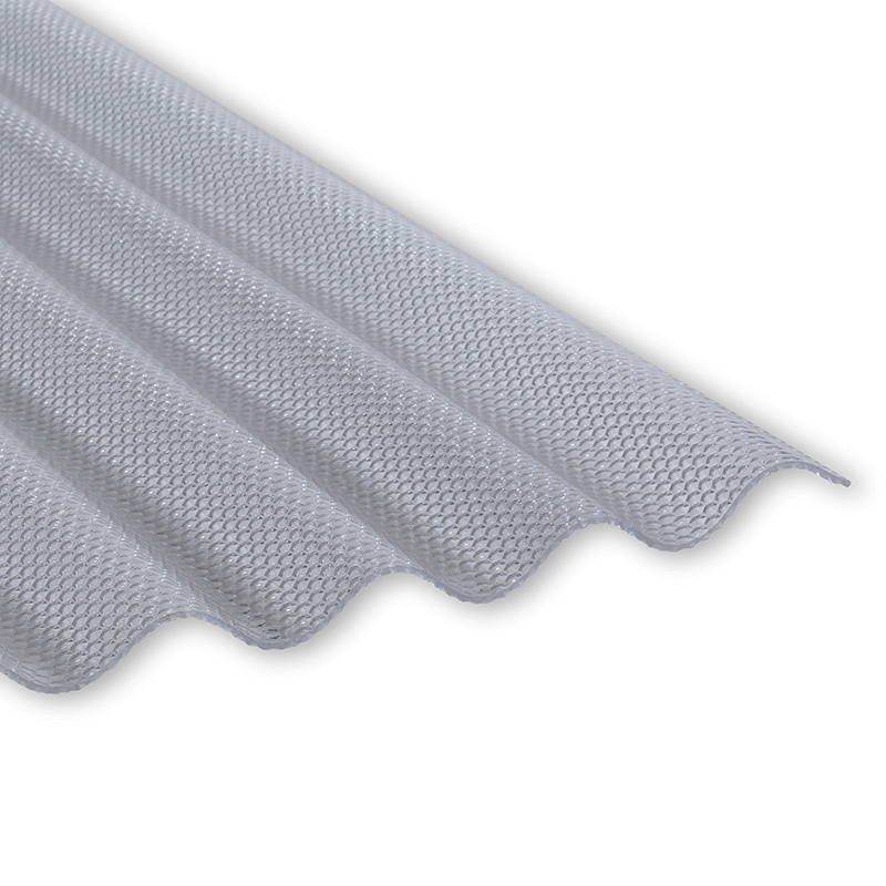 1045mm Clear 2.8mm Embossed Corrugated Polycarbonate 2.5m image