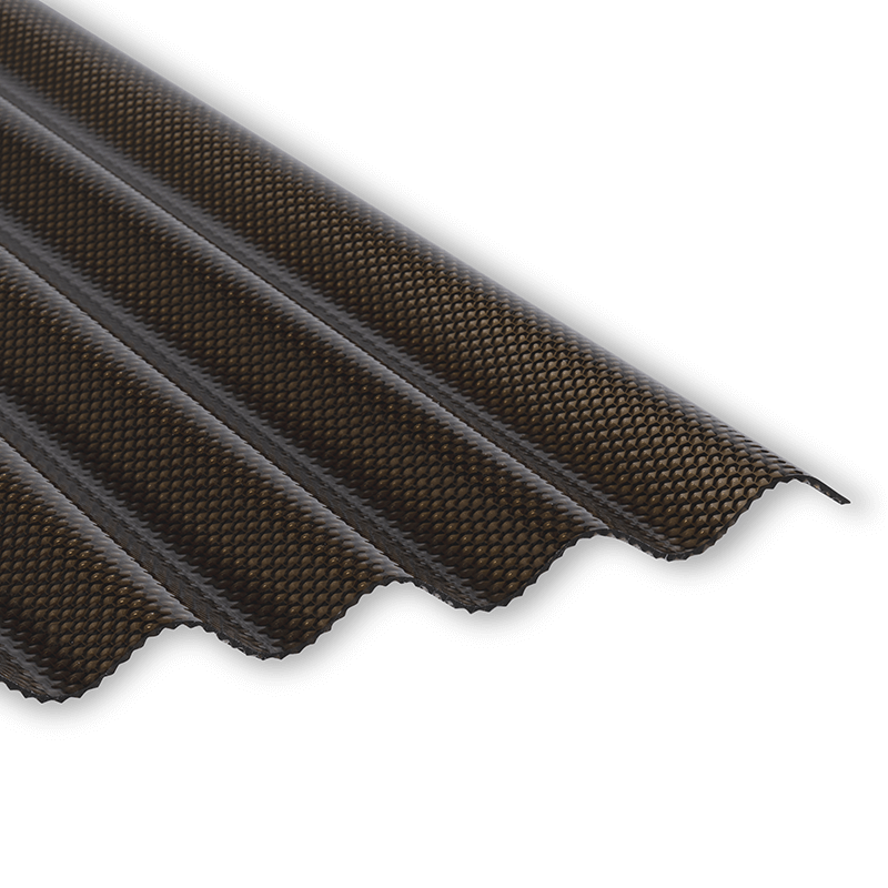 1045mm Bronze 2.8mm Embossed Corrugated Polycarbonate 3.0m Image