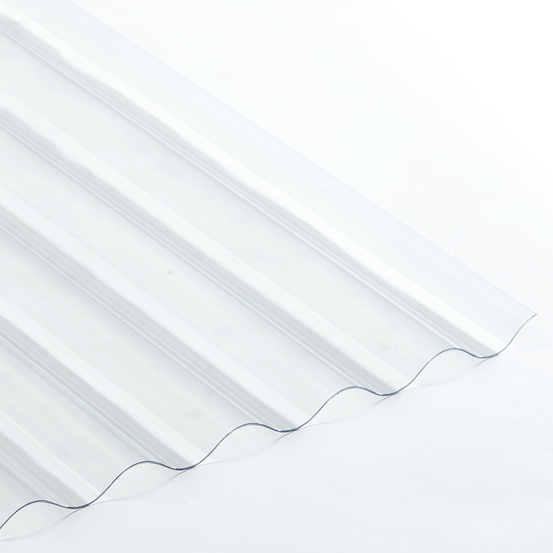 900mm Clear 0.8mm Corrugated Polycarbonate Sheet 2.5m image
