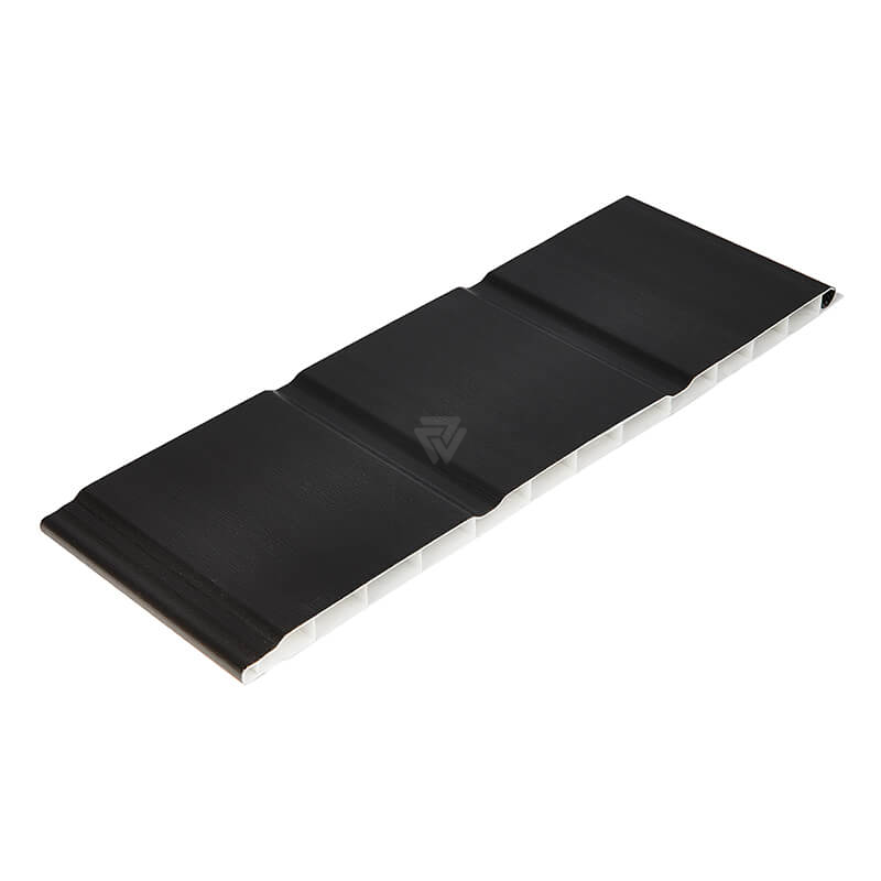 300mm x 9mm Black Ash Woodgrain Hollow Soffit 5m image