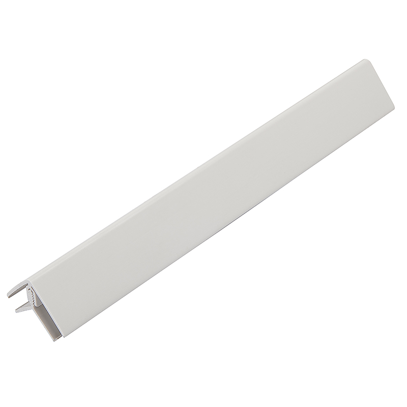 White 5-8mm Zest Wall Panel Universal Corner 2.6m image
