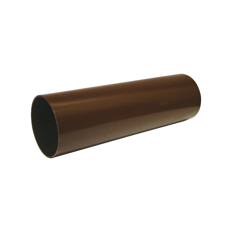 68mm FloPlast Round Brown Downpipe 4m image