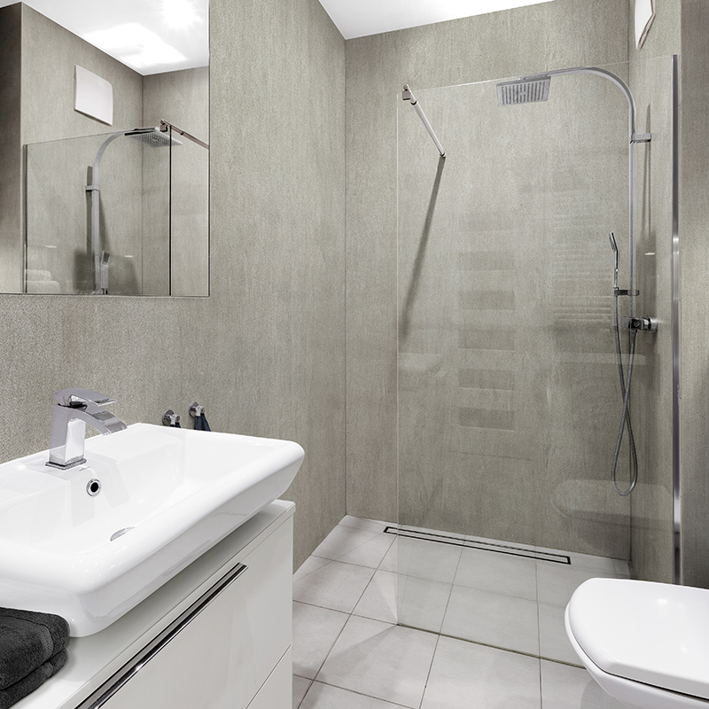 Dune Grey Flush Fit 5mm Zest Solid Wall Panels 600mm x 2600mm Pk2 image