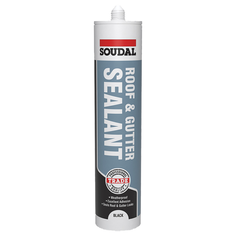 Soudal Roof & Gutter Sealant Black 290ml image