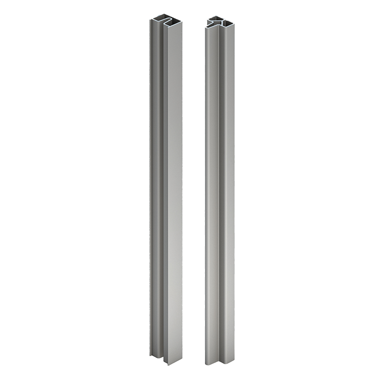 Top And Bottom Grey Fence Aluminum Finished Trims 1.8m image