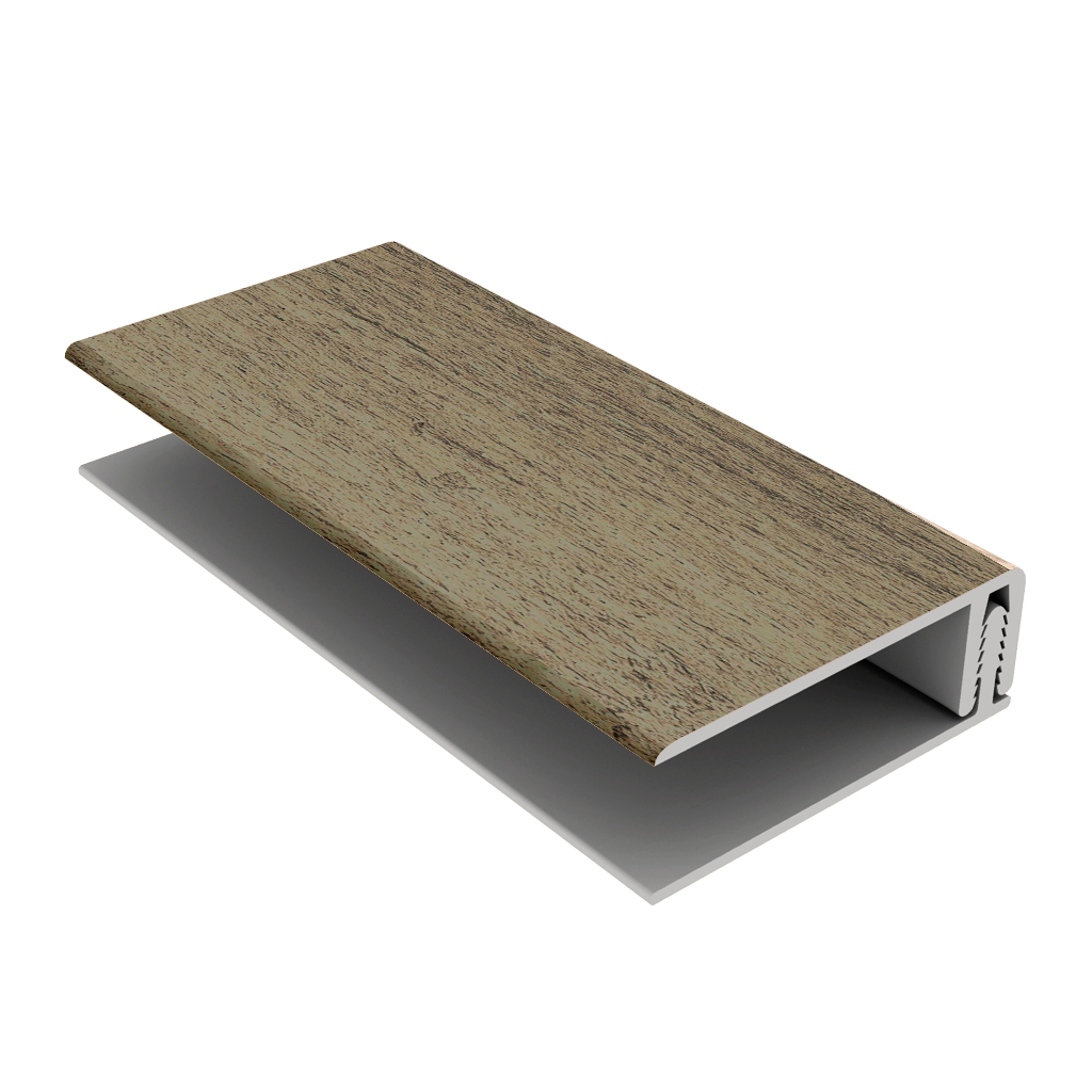 Durasid Two Part Grey Cedar PVC Edge Trim 3m image