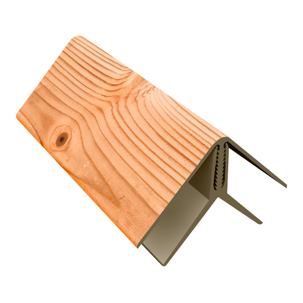 Durasid Two Part Siberian Larch PVC Corner 3m image