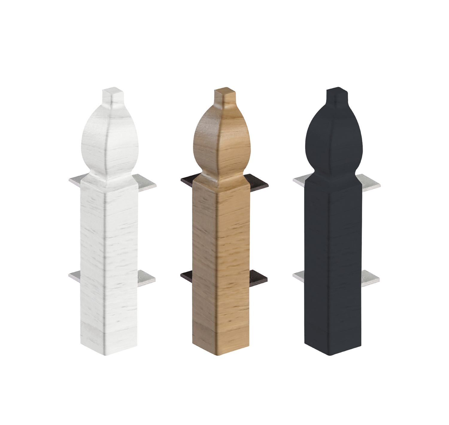 90 Degree 100mm White Satin Ogee External Corner Pk2 image