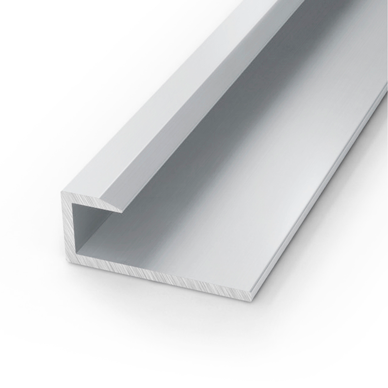 Silver Aluminium 5mm Zest Wall Panel End Cap 2.6m image