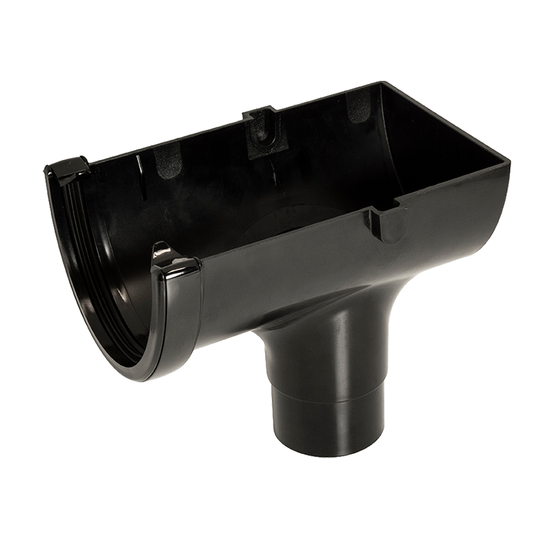 FloPlast 115mm Deepflow Hi-Cap Black Stopend Outlet image