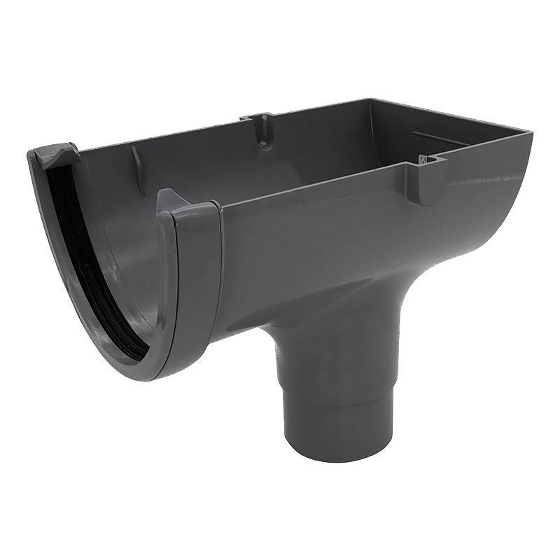 FloPlast 115mm Deepflow Hi-Cap Anthracite Grey Stopend Outlet  image