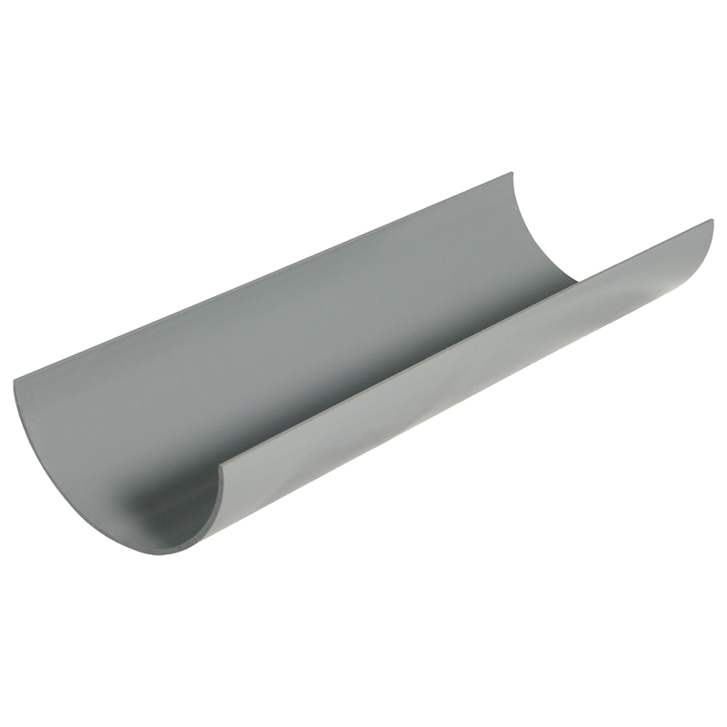 112mm FloPlast Half Round Grey Gutter 2m image
