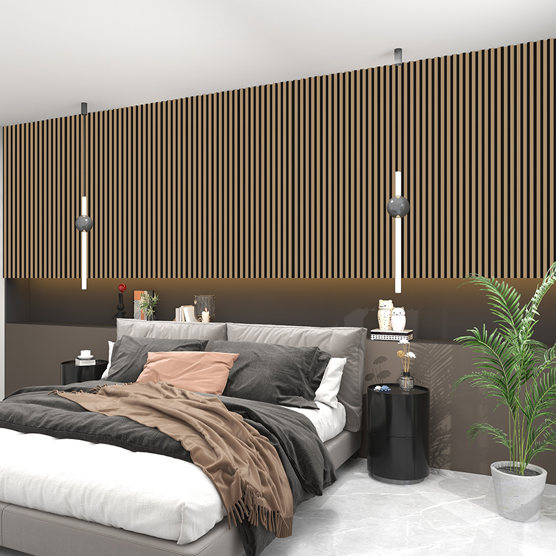 300mm Sulcado Large Light Ash Slat Wall Panel 2.6m image