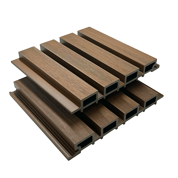 219mm WPC Golden Teak Slatted Cladding 2.5m image