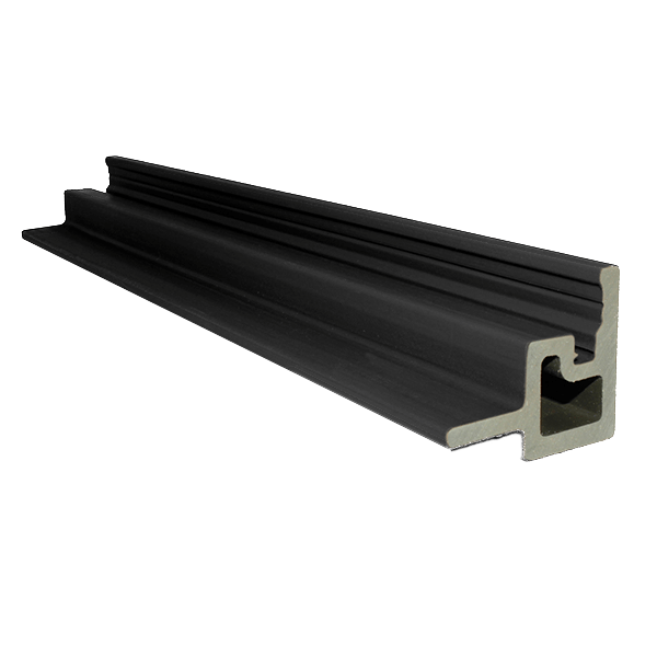 WPC Charcoal Slatted Internal Cladding Corner 3.6m image
