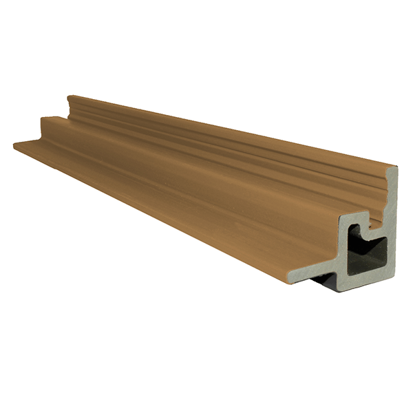 WPC Golden Teak Slatted Internal Cladding Corner 3.6m image