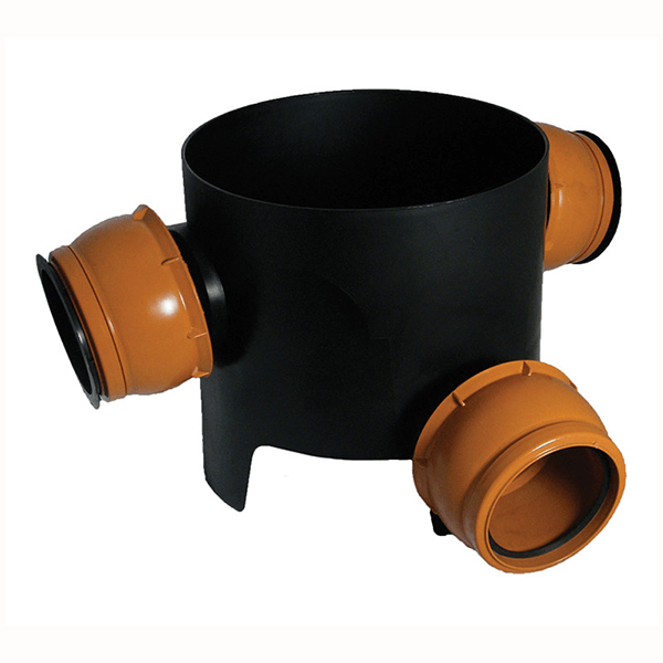 FloPlast 300mm Diameter Inspection Chamber Base 90° x 3 Adjustable Inlets image