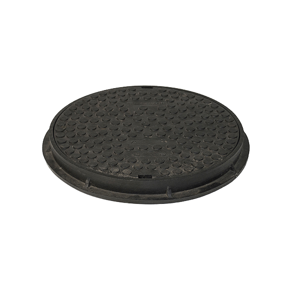Floplast 300mm Round Sealed Plastic Screw Down Cover & Frame  image