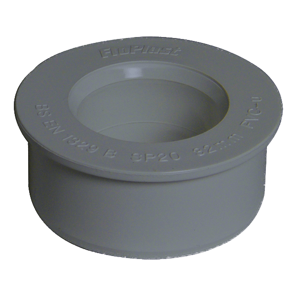 FloPlast 40mm Grey Solvent Weld Soil Boss Adaptor - SP21 image