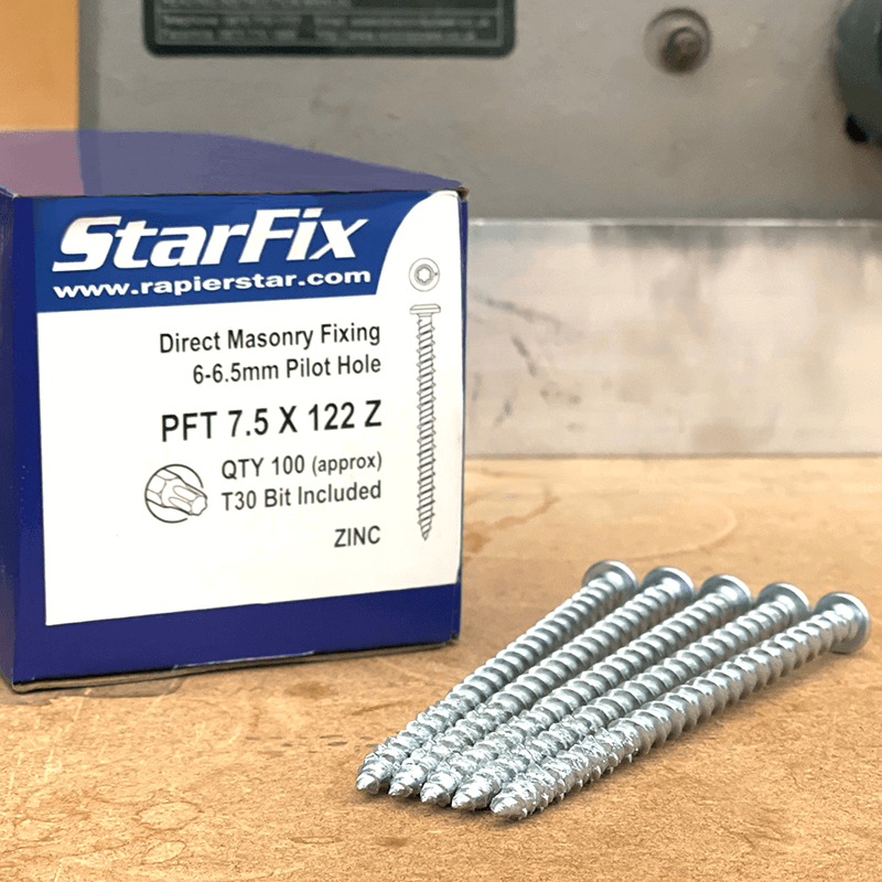 102mm x 7.5mm StarFix Zinc Masonry Screw Pack of 100 image