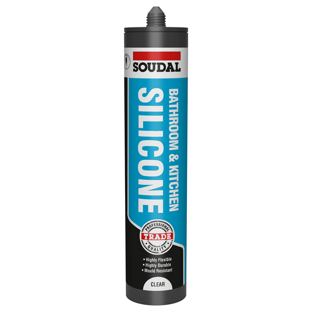 Soudal Trade Bathroom & Kitchen Silicone Clear – 290ml | Brissco Online