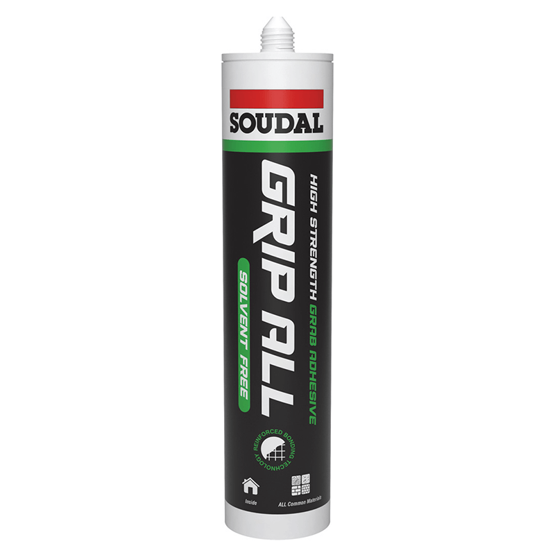 Soudal Grip All Solvent Free Adhesives White 290ml image