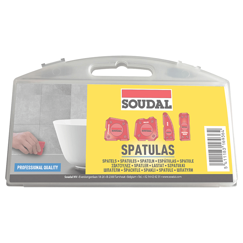 Soudal 4-Piece Sealant Smoothening Spatula Set – Professional Finishing Tools image